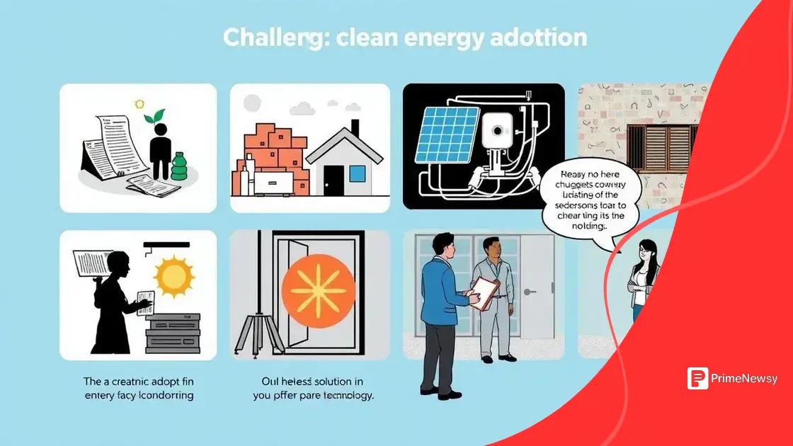 Challenges faced in clean energy adoption