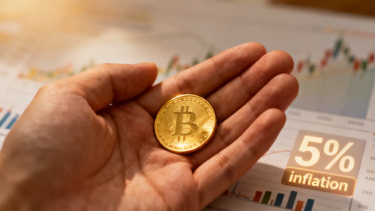 Hand holding a gold coin, representing tangible asset investment.