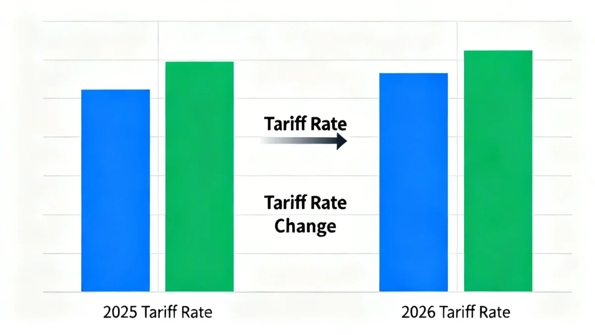 Comparison of 2025 and 2026 tariff rates