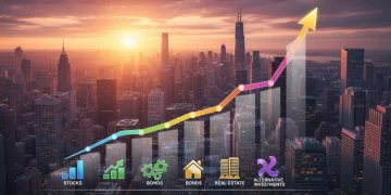 Diversified investment portfolio chart showing growth potential for 2026