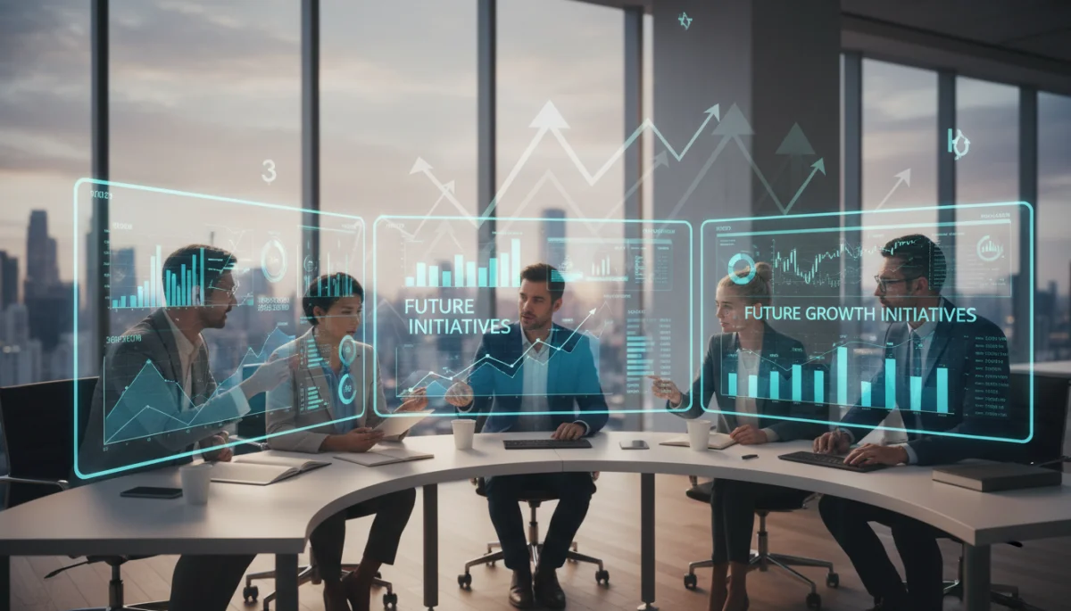 Financial professionals analyzing market data for investment decisions