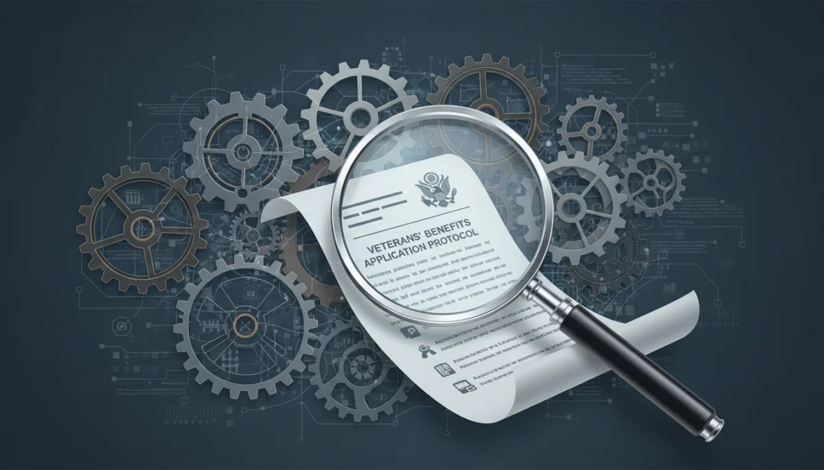 Detailed digital process of veteran benefits application