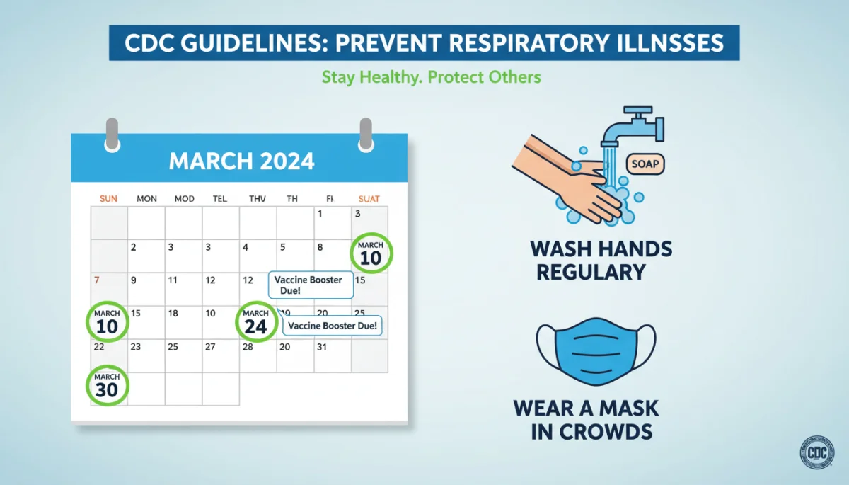 Infographic detailing CDC's new respiratory illness prevention guidelines